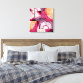 Digitaal Abstract Stipple Art Canvas (Insitu (Slaapkamer))