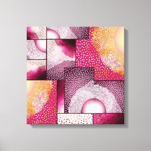 Digitaal Abstract Stipple Art Canvas (Voorkant)