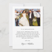 [Digitaal beschikbaar] Huwelijksfoto Dank u kaart (Achterkant)