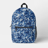 Digitaal Blauw Militair Patroon Bedrukte Rugzak (Voorkant)