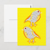 digitaal Briefkaart voor het schilderen van " gele (Voorkant / Achterkant)