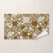 Digitaal bruin Pixelated Little Squares Bad Handdoek (Handdoek)