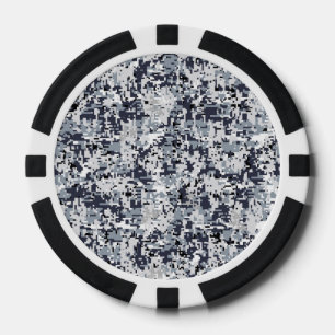 Digitaal Camouflage-decor voor stedelijke stijl Pokerchips