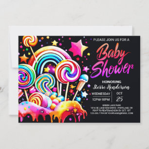 Digitaal Candyland Baby shower Kaart