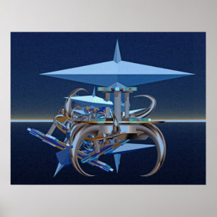 Digitaal componeren - science fiction crash poster