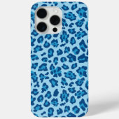 Digitaal donkerlicht blauwe luipaard afdrukken op  Case-Mate iPhone case (Achterkant)