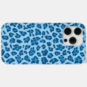 Digitaal donkerlicht blauwe luipaard afdrukken op  Case-Mate iPhone case (Achterkant (horizontaal))