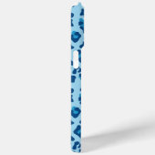 Digitaal donkerlicht blauwe luipaard afdrukken op  Case-Mate iPhone case (Achterkant / Rechts)