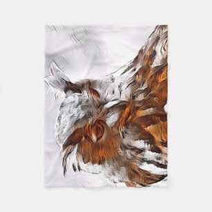 Digitaal Euraziatische arend-uil Fleece Deken