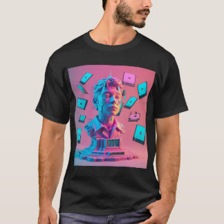 Digitaal Fragmentatie Portret T-shirt