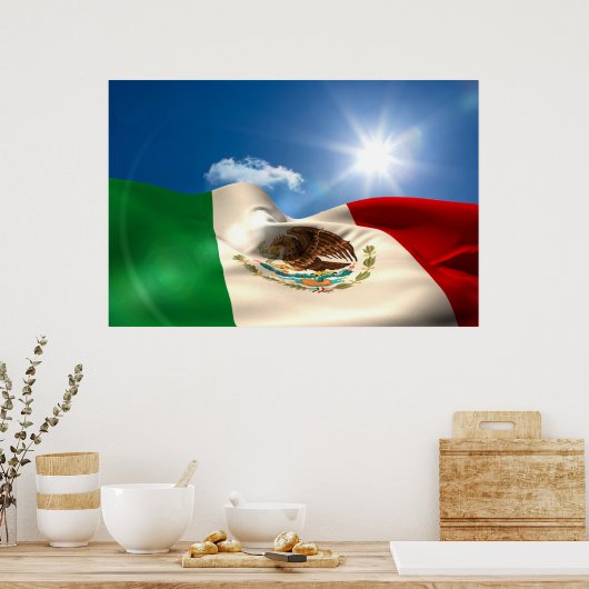 Digitaal gegenereerde rimpeling van de Mexicaanse Poster (Keuken)