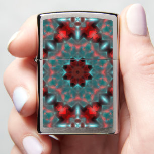 Digitaal gehammerd glas, rood en cyaan