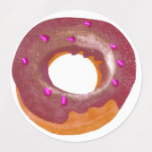 Digitaal gekleurd vers gelekte donut labels (Design 2)