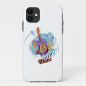 Digitaal geschilderd gitaarontwerp Case-Mate iPhone case (Achterkant)