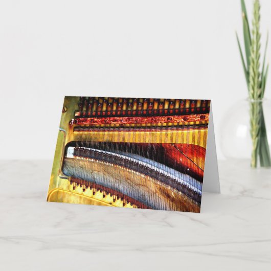 Digitaal gewijzigde "Piano Strings" Kaart (Voorkant)