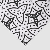 Digitaal grafisch ontwerp voor zwart-wit en wit li tissuepapier (Detail)