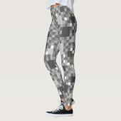 Digitaal grijs Pixelated Little Squares Leggings (Links)