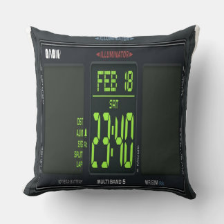 Digitaal horloge gezicht lendenkussen kussen