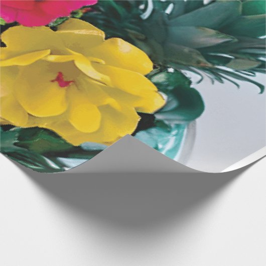 Digitaal inpakpapier met accent van ananas (Hoek)