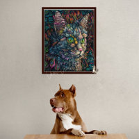Digitaal kat-wand, prachtig Calico-kat-portret