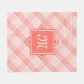 Digitaal koraal geplakt met een modern diagonaal m fleece deken (Voorkant (Horizontaal))