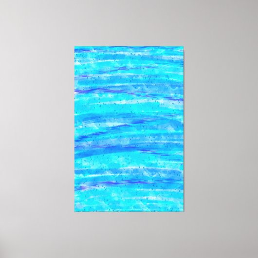 Digitaal kunstblauw en Paarse golven Abstract Canvas Afdruk (Voorkant)