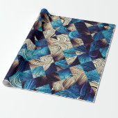 Digitaal kunstmatig abstract patroon. Abstract bla Cadeaupapier (Uitgerold)