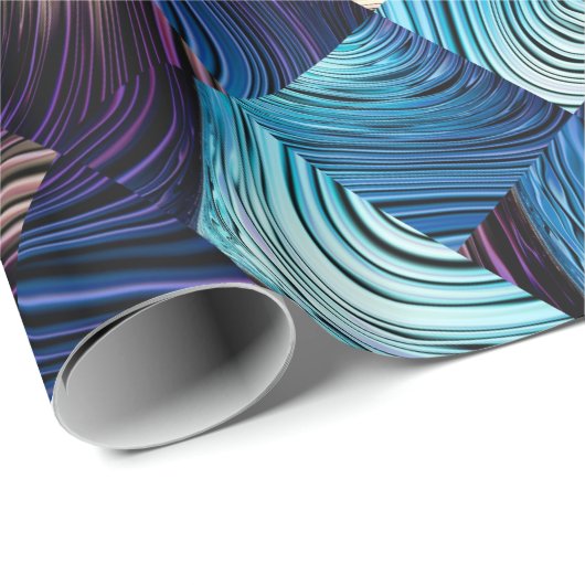 Digitaal kunstmatig abstract patroon. Abstract bla Cadeaupapier (Rol Hoek)