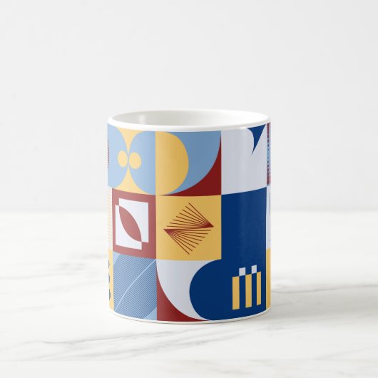 Digitaal kunstwerk grafisch ontwerp van eenvoudig  koffiemok (Center)