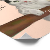 Digitaal laag kleeflaag voor zwart en wit kat poster (Hoek)