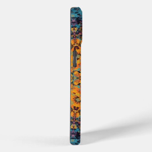 Digitaal Mandala Geel Blauw en Rood Case-Mate iPhone Case (Achterkant / Rechts)