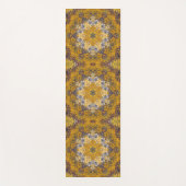 Digitaal Mandala Geel Blauw en Wit Yogamat (Voorkant)