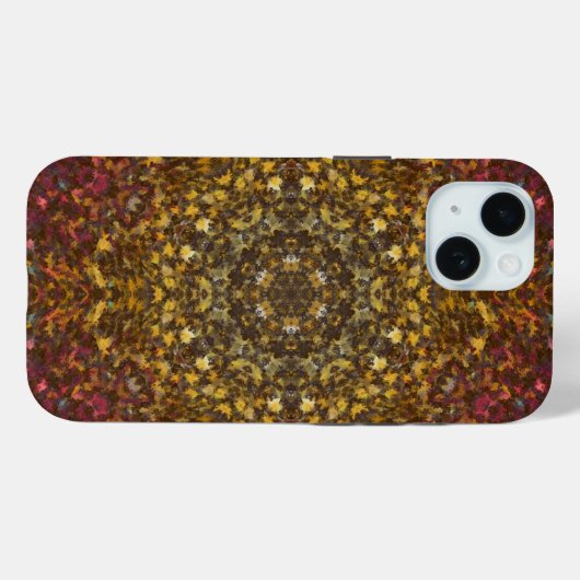 Digitaal Mandala Geel Rood en Roze Case-Mate iPhone Case (Achterkant (horizontaal))