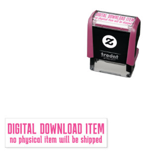 Digitaal object downloaden - Geen fysiek object ve Zelfinktende Stempel