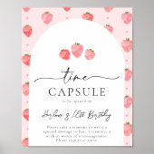 Digitaal of Gedrukt Strawberry Time Capsule teken Poster (Voorkant)