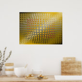 Digitaal op-art sheroïnemagnetisme poster (Keuken)