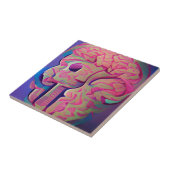 Digitaal paars voor backlight hersengeometrie tegeltje (Zijkant)