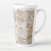 digitaal papierpatroon latte mok (Rechts)