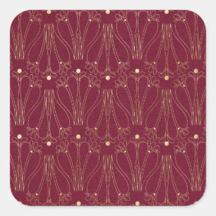 Digitaal papierpatroon vierkante sticker