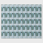 Digitaal schilderij van Snowman Cadeaupapier (Vlak)