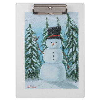 digitaal sneeuwschilderij klembord