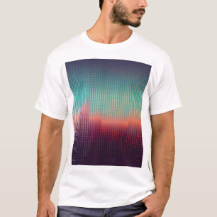 Digitaal stedelijk landschap, kleurrijke pleinen. t-shirt