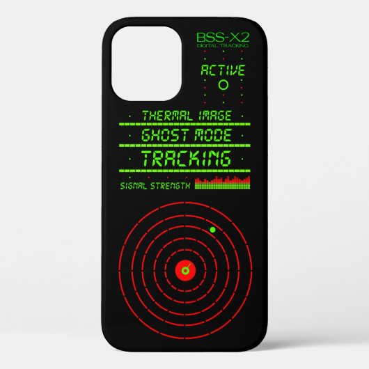 Digitaal Tracking Beveiligingssysteem Fake Surveil Case-Mate iPhone Case (Achterkant)