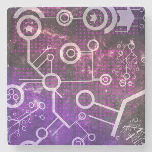 Digitaal universum stenen onderzetter