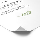 (Digitaal/Voorzijde) Eucalyptus verlaat bruiloft p Poster (Hoek)