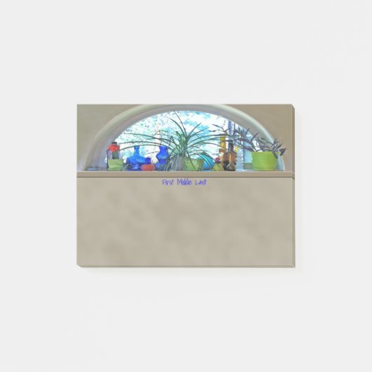 Digitaal Waterverf halve maan Post-it® Notes (Voorkant)