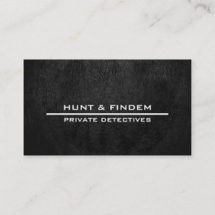 Digitaal zwart leder visitekaartje