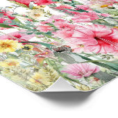 DIGITAL 75th Birthday August Geboorte Bloem Welkom Perfect Poster (Hoek)