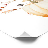 DIGITAL 85th Birthday Pumpkin Fall Leaves Welkom Perfect Poster (Hoek)