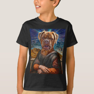 Digital ART - BULLDOG MONA LISA T-shirt